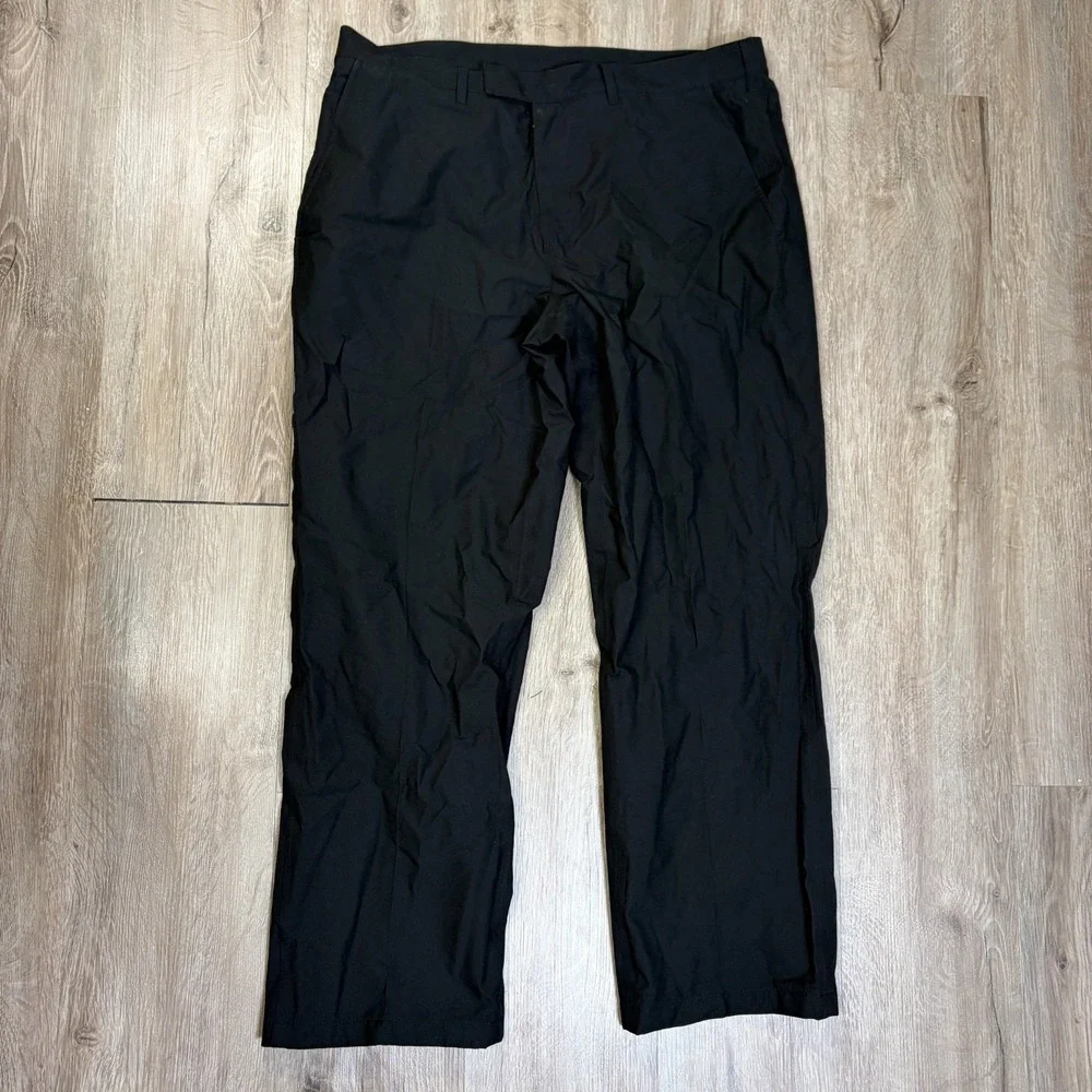 Mens Goretex Pants Mesh Lined Black 36x28 Waterproof Golf Hiking Outdoors